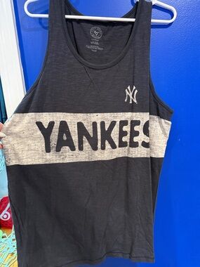 47 Brand New York Yankees Black and Heather Gray Tank